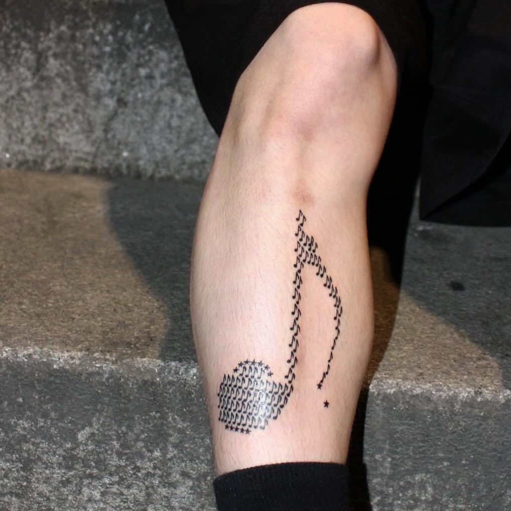Tatouage ascii note de musique
