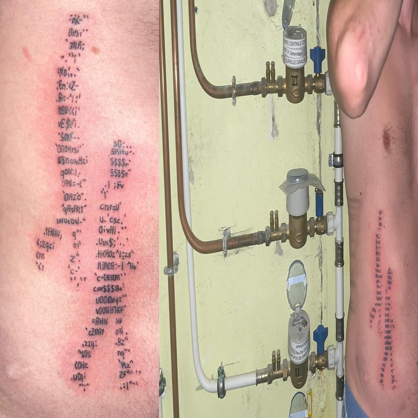 Tatouage bassin gauche men walkking face