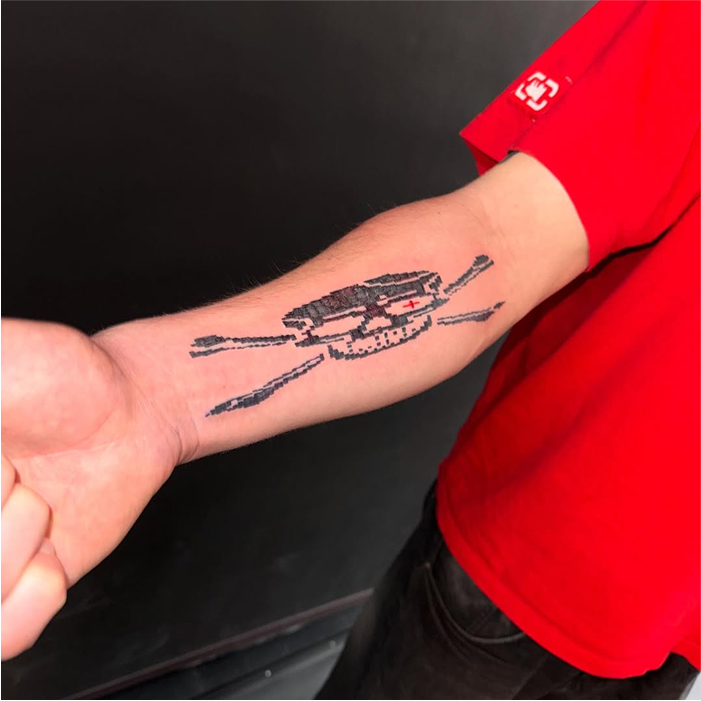 Tatouage signature pixel d