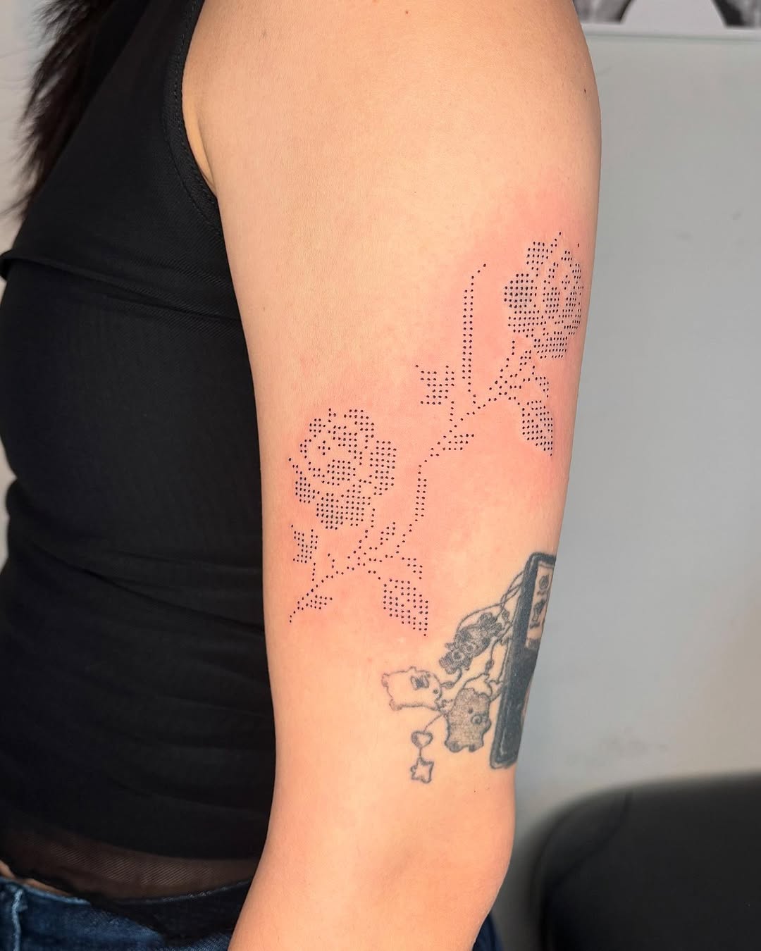 Tatouage dither bras cheval