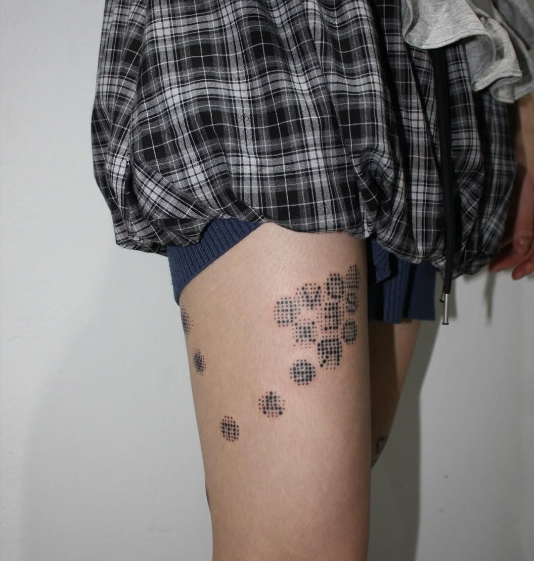 Tatouage halftone bubulles