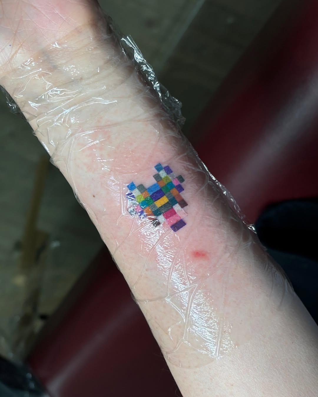 Tatouage  pixel coeur 