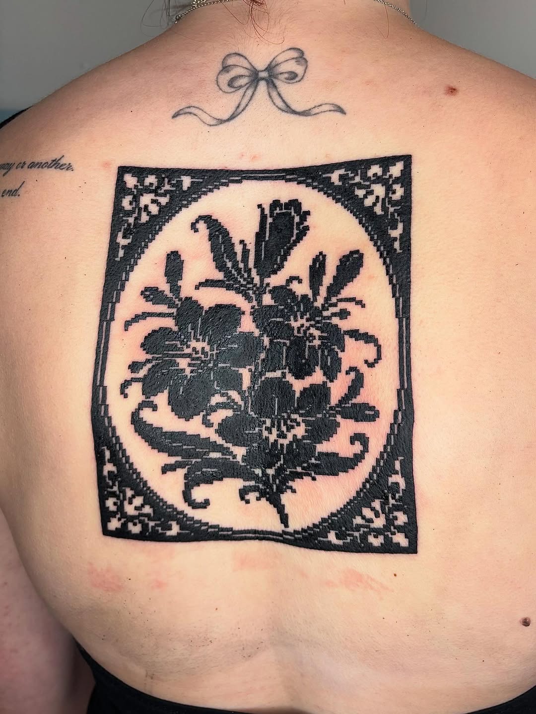 Tatouage  pixel minotaure 