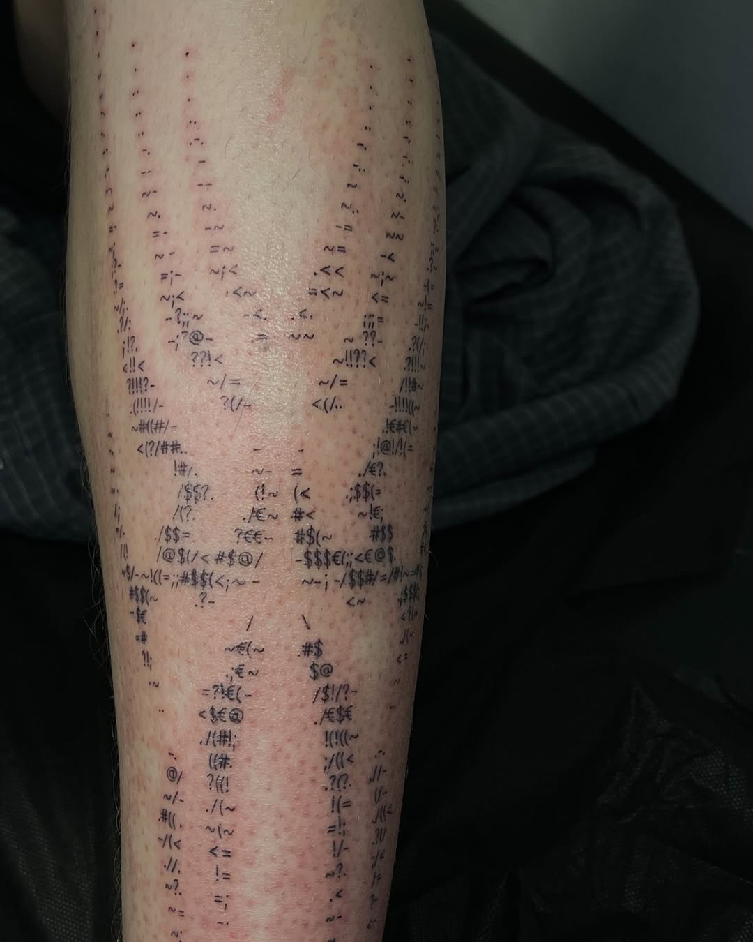 Tatouage tibia droit face
