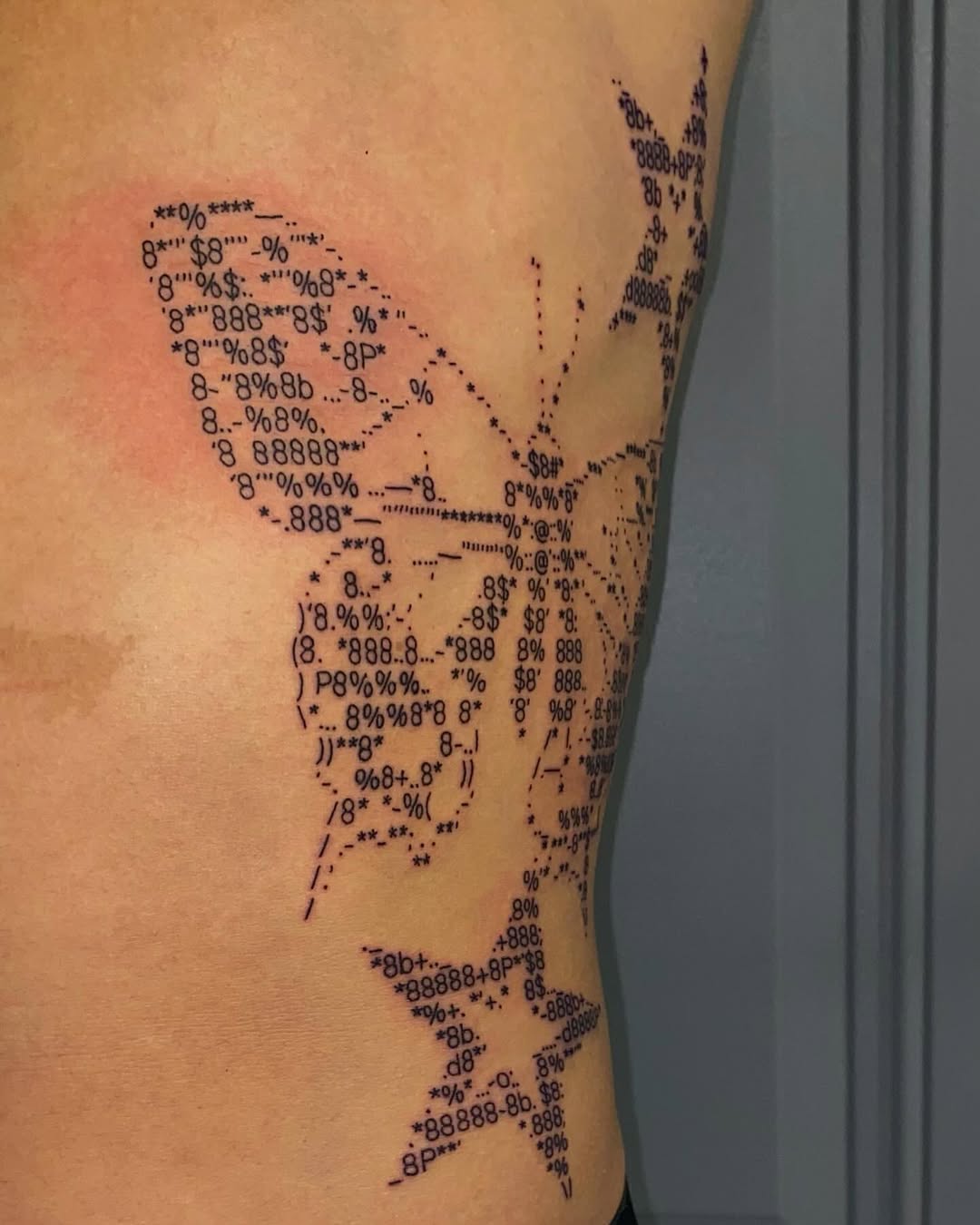 Tatouage cote droite Papillon